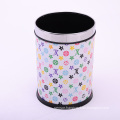 PU Covered Open Top Round European Style Waste Bin (A12-1903D)